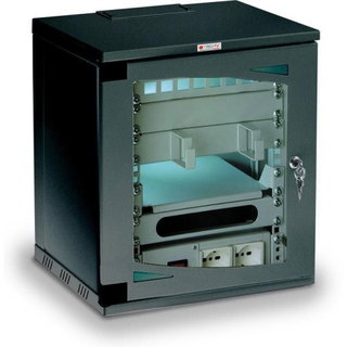 Rack Cabinet 10" Wall-Mount 7 Units Black - Techly Professional I-CASE 7G-BK