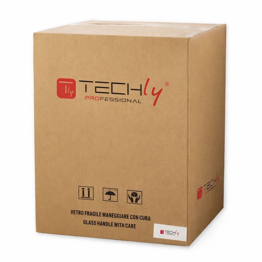 Armadio Rack 19" 600x600 15U per Audio Video Nero - Techly Professional I-CASE AV-2115BKTY