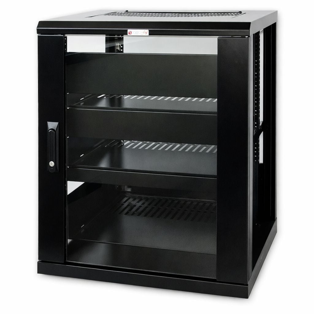 Armadio Rack 19" 600x600 15U per Audio Video Nero - Techly Professional I-CASE AV-2115BKTY