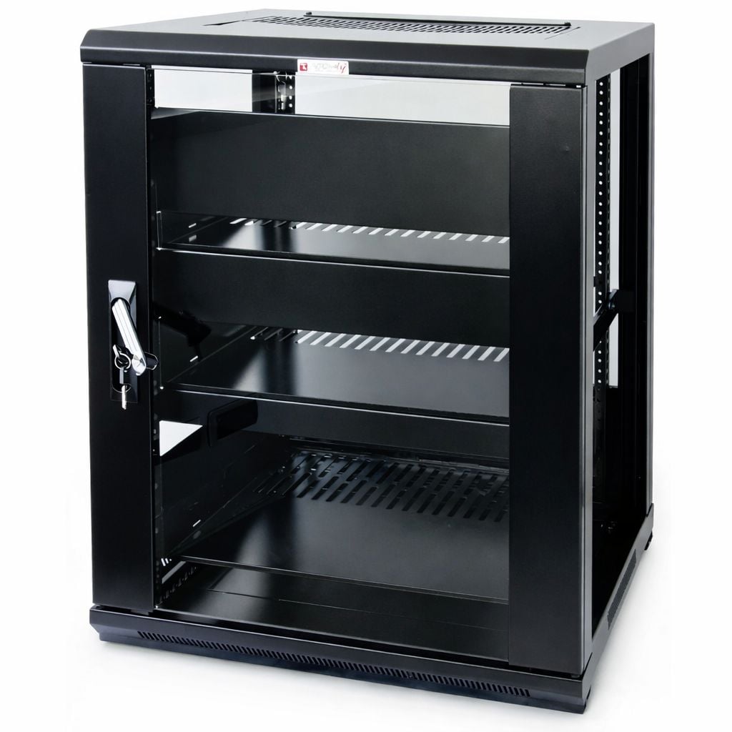Armadio Rack 19" 600x600 15U per Audio Video Nero - Techly Professional I-CASE AV-2115BKTY