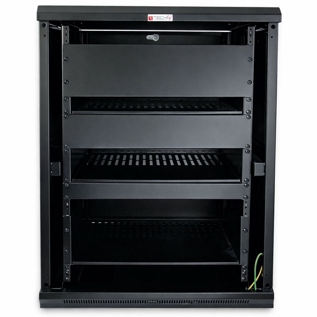 Armadio Rack 19" 600x600 15U per Audio Video Nero - Techly Professional I-CASE AV-2115BKTY