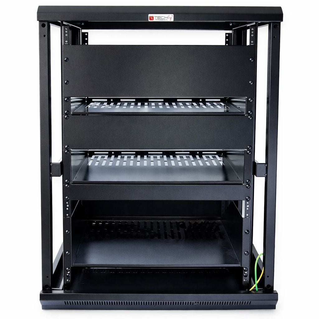 Armadio Rack 19" 600x600 15U per Audio Video Nero - Techly Professional I-CASE AV-2115BKTY