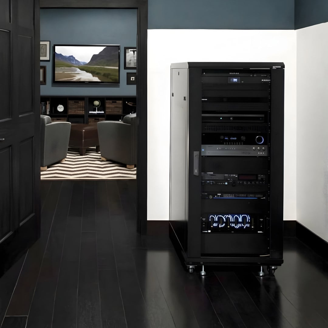 Armadio Rack 19" 600x600 15U per Audio Video Nero - Techly Professional I-CASE AV-2115BKTY