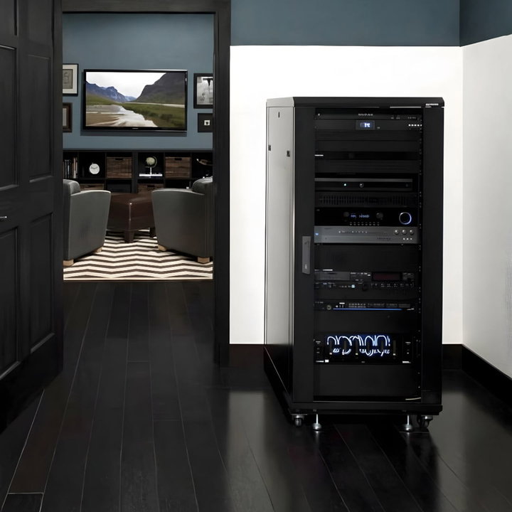 Armadio Rack 19" 600x600 27U per Audio Video Nero - Techly Professional I-CASE AV-2127BKTY