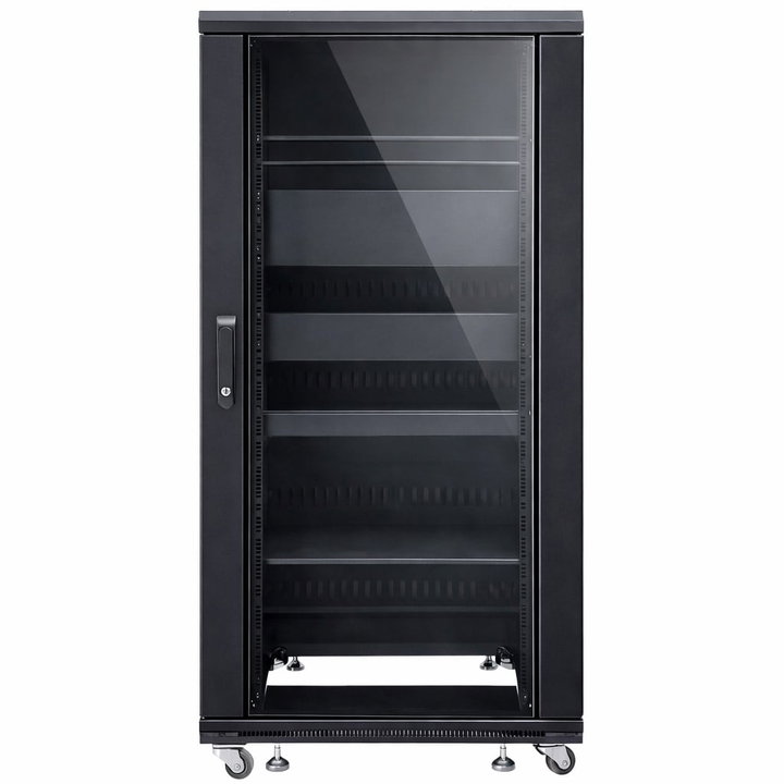 Armadio Rack 19" 600x600 27U per Audio Video Nero - Techly Professional I-CASE AV-2127BKTY