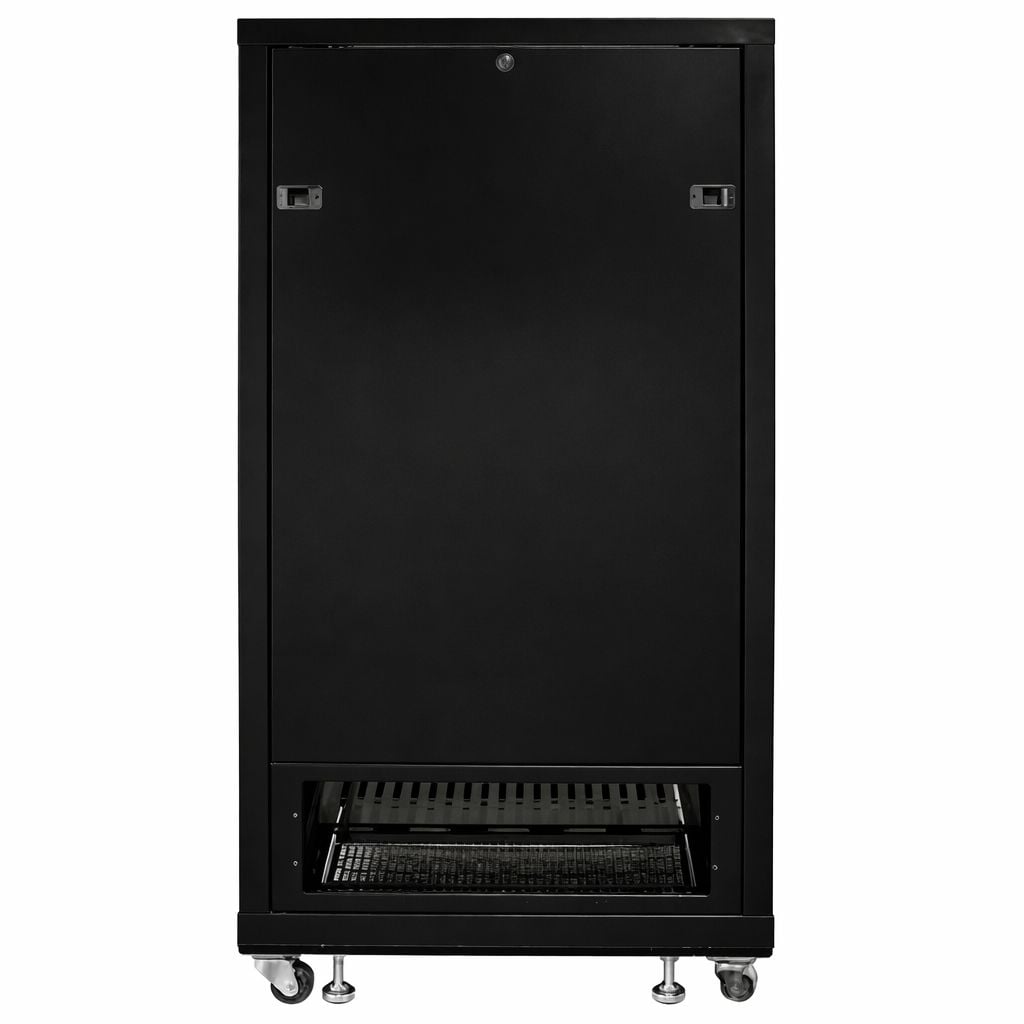 19" Rack Cabinet 600x600 27U Audio Video Black - Techly Professional I-CASE AV-2127BKTY