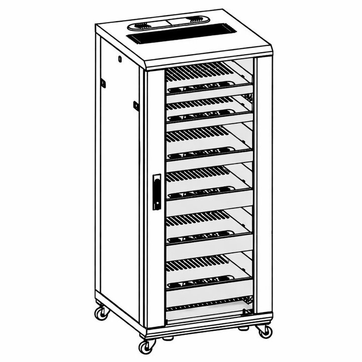 Armadio Rack 19" 600x600 27U per Audio Video Nero - Techly Professional I-CASE AV-2127BKTY