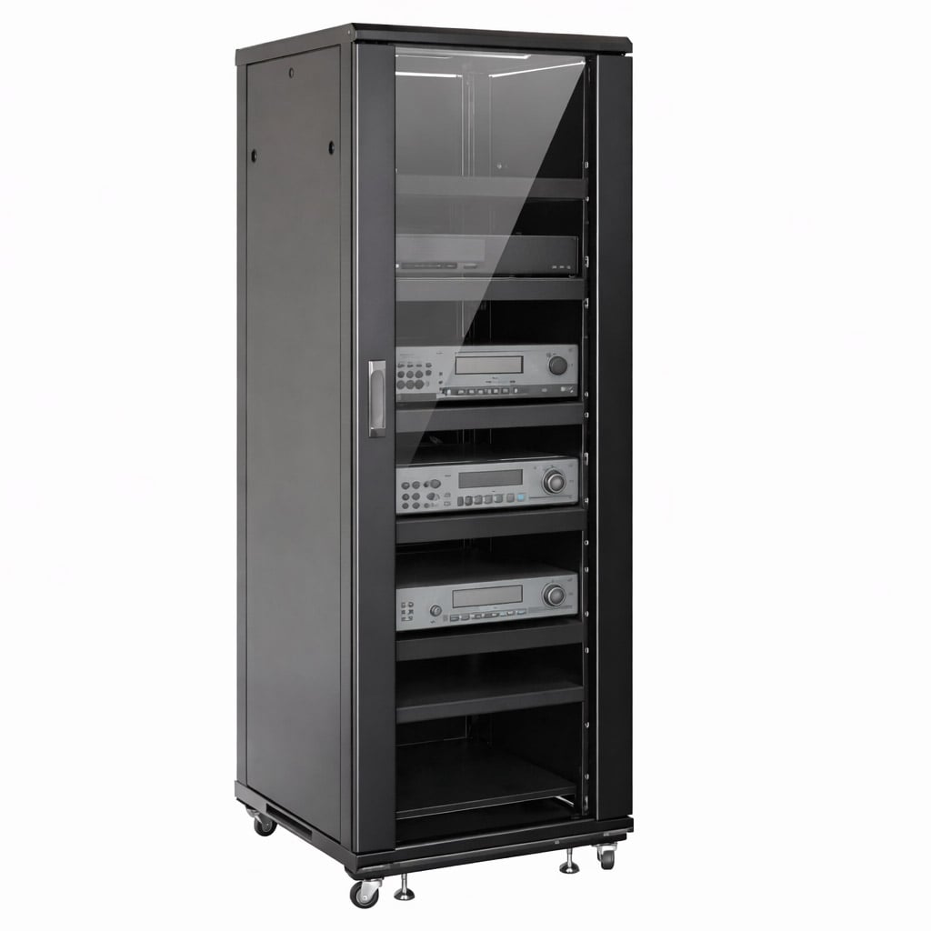 19" Rack Cabinet 600x600 36U for Audio Video Black - Techly Professional I-CASE AV-2136BKTY