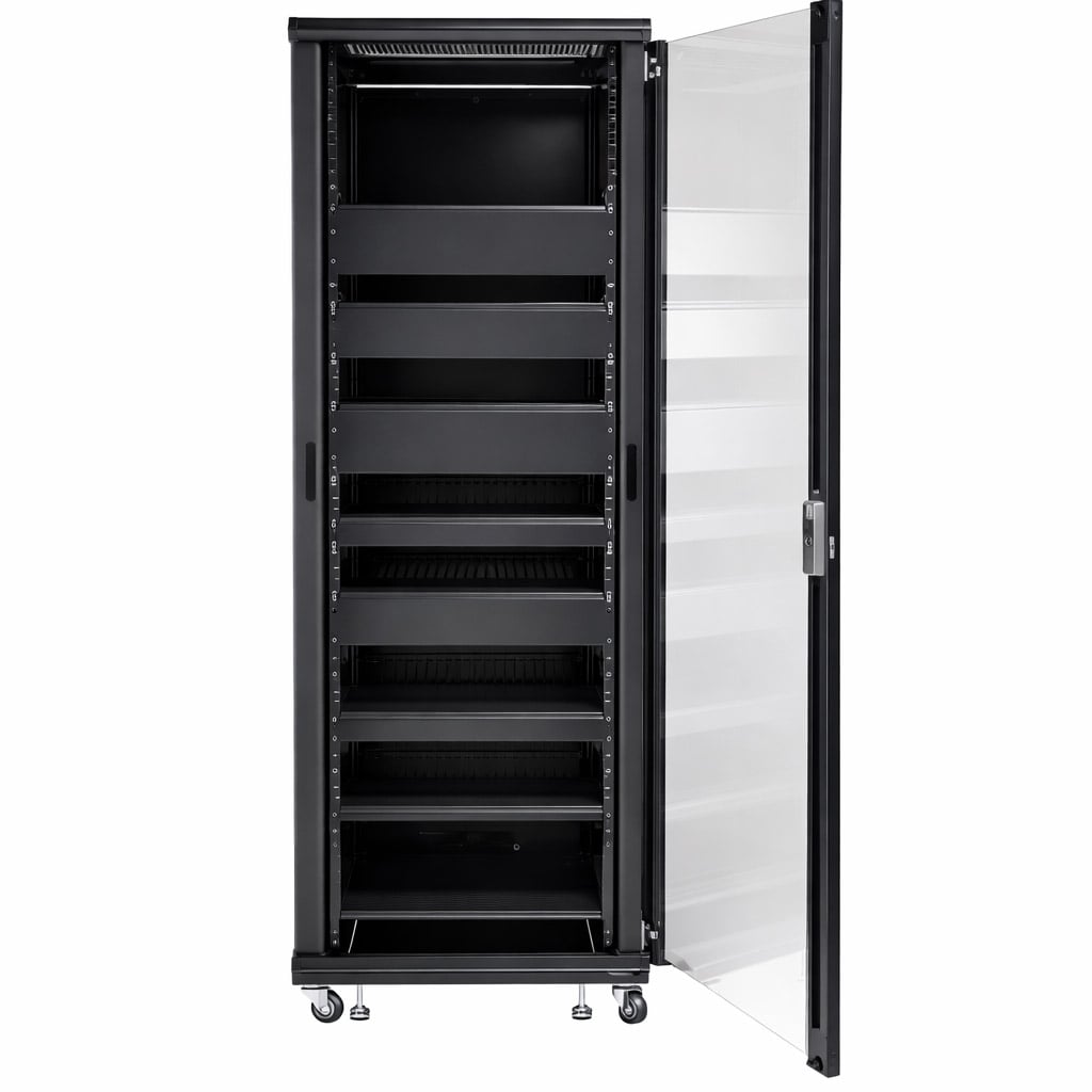 19" Rack Cabinet 600x600 36U for Audio Video Black - Techly Professional I-CASE AV-2136BKTY