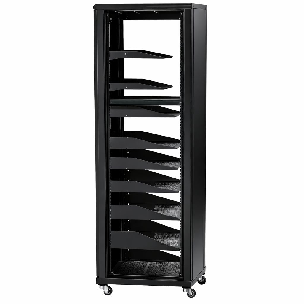 19" Rack Cabinet 600x600 36U for Audio Video Black - Techly Professional I-CASE AV-2136BKTY