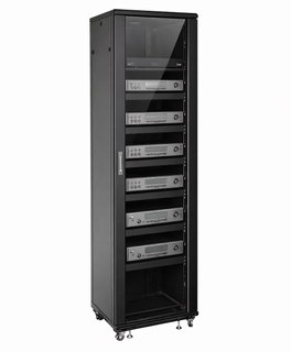 Rack Cabinet 19" 600x600 44U for Audio Video Black - Techly Professional I-CASE AV-2144BKTY