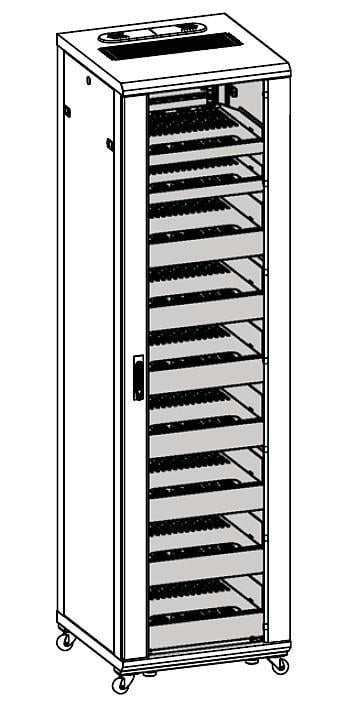 Armadio Rack 19'' 600x600 44U per Audio Video Nero - Techly Professional I-CASE AV-2144BKTY