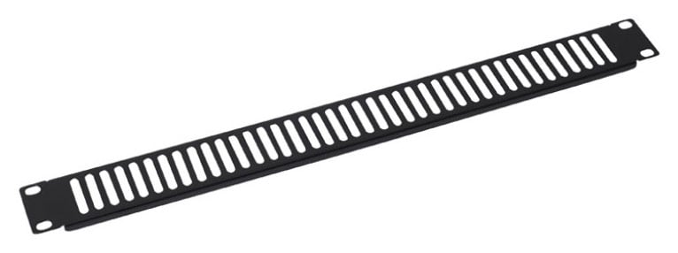 Vented Blanking Panel 1U Black for Audio Video Rack - Techly Professional I-CASE AV-ABLANV1
