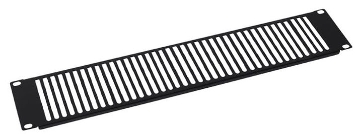 Ventilated blank panel 2U black for Audio Video rack - Techly Professional I-CASE AV-ABLANV2