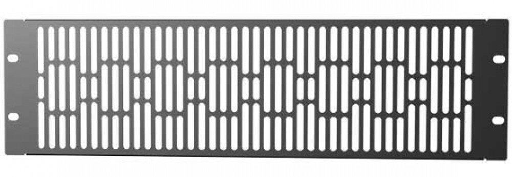 Vented 3U Black Closure Panel for Audio Video Rack - Techly Professional I-CASE AV-ABLANV3