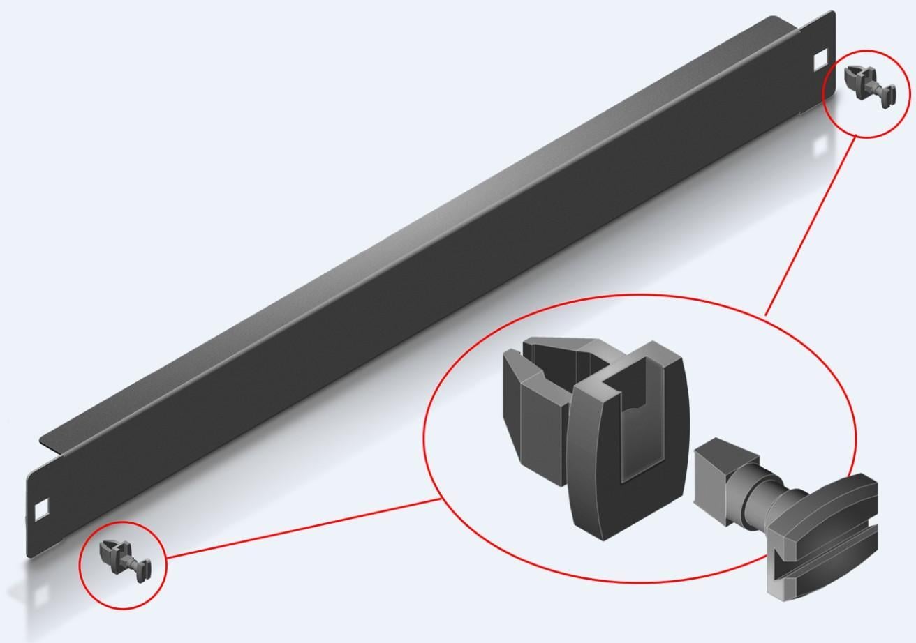 Pannello Cieco Toolless 4 Clip per Armadi Rack 19'' 2U Nero - Intellinet I-CASE BLANK-2-BKC