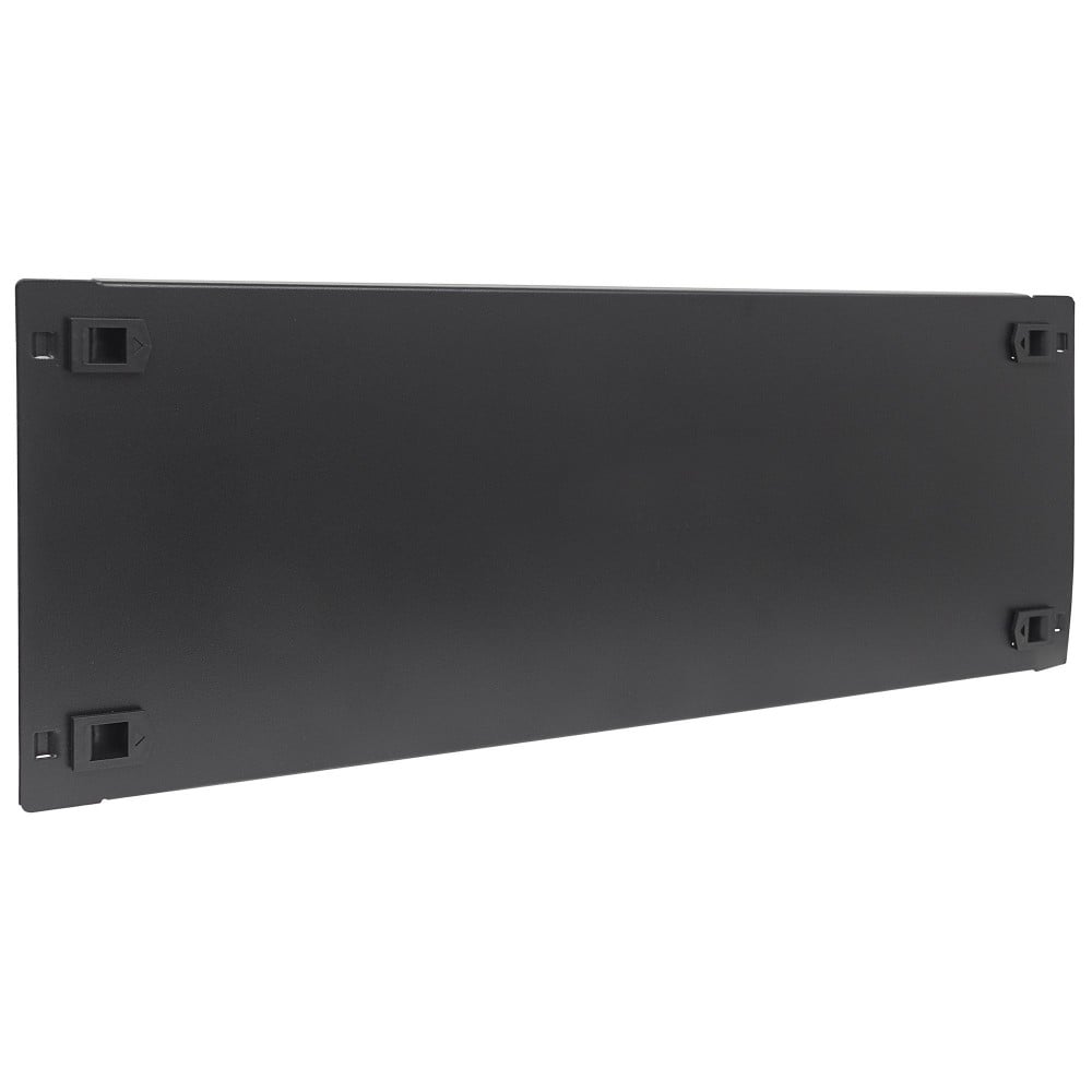 Toolless clip-on blank panel for 19" rack 4U black - Techly Professional I-CASE BLANK-4-SCLTY