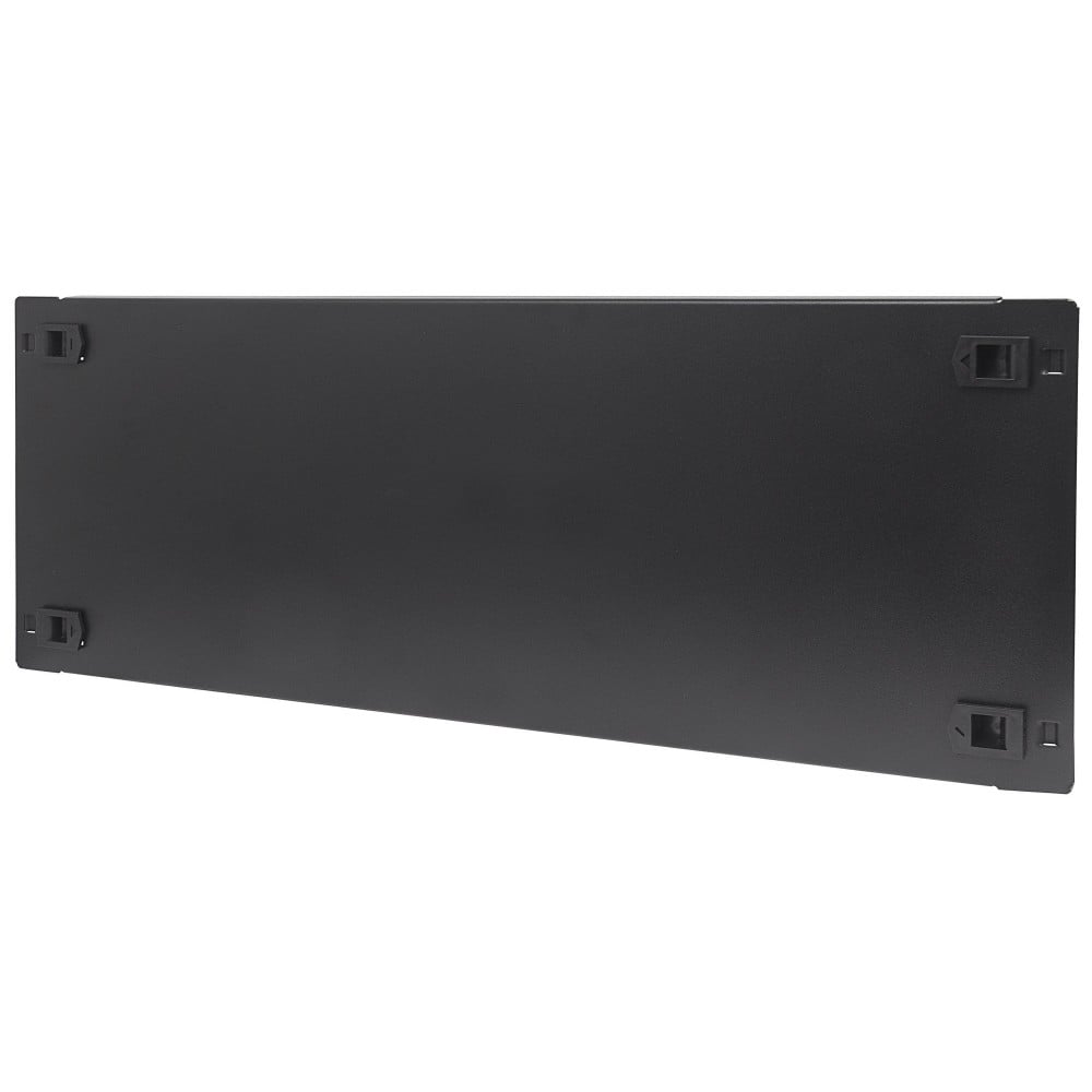 Toolless clip-on blank panel for 19" rack 4U black - Techly Professional I-CASE BLANK-4-SCLTY