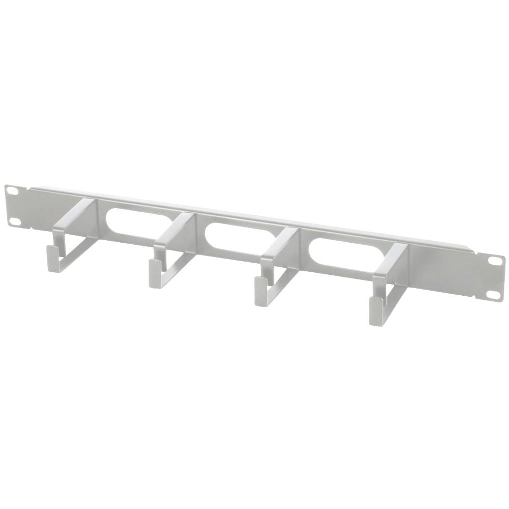 Pannello Passacavi 4 Anelli Lunghi 3 Fori 1U Grigio - Intellinet I-CASE CABLE-2