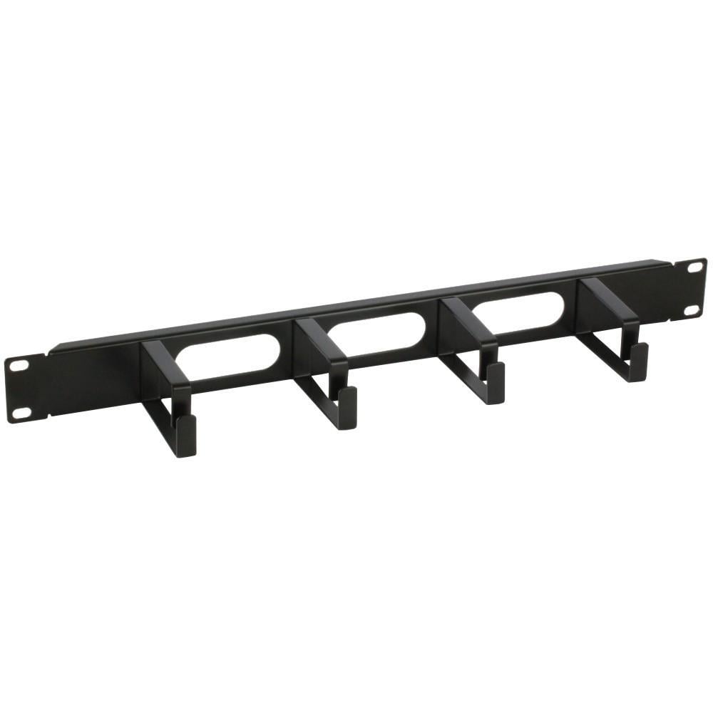 Pannello Passacavi 4 Anelli Lunghi 3 Fori 1U Nero - Intellinet I-CASE CABLE-2BK