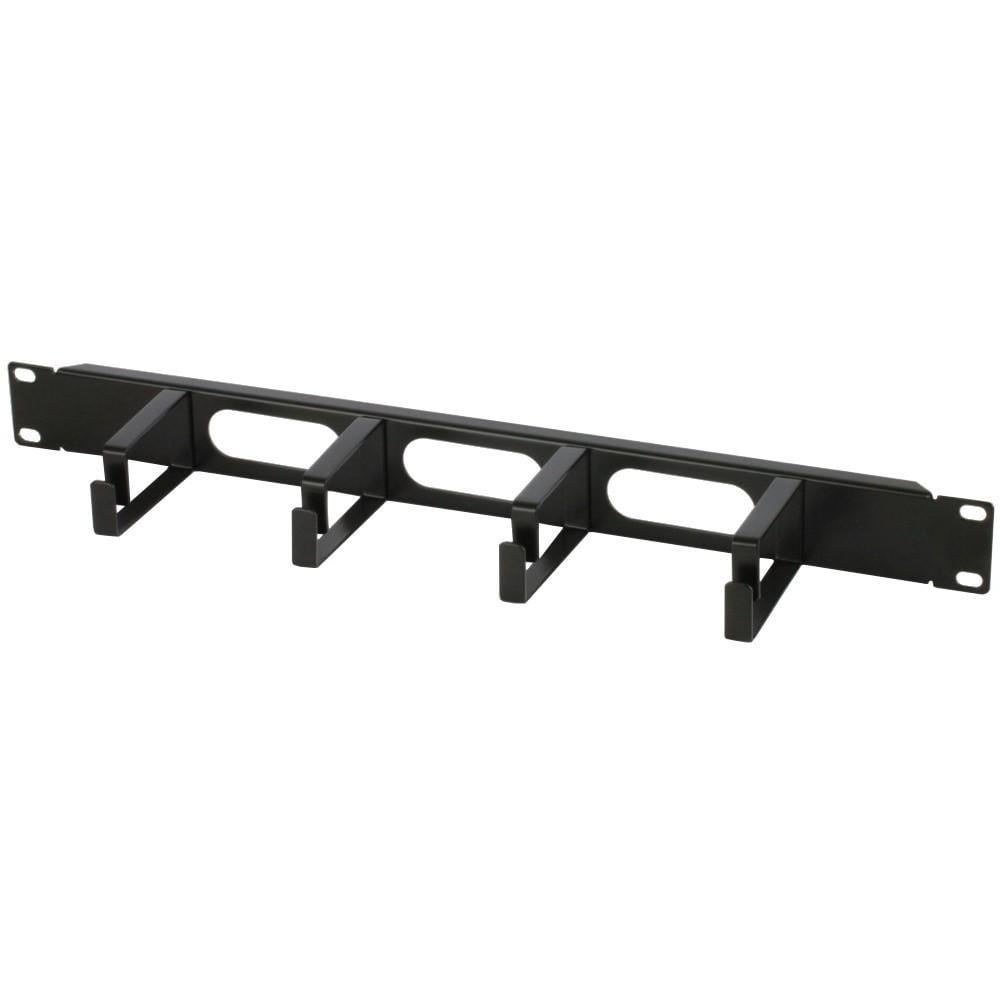 Pannello Passacavi 4 Anelli Lunghi 3 Fori 1U Nero - Intellinet I-CASE CABLE-2BK