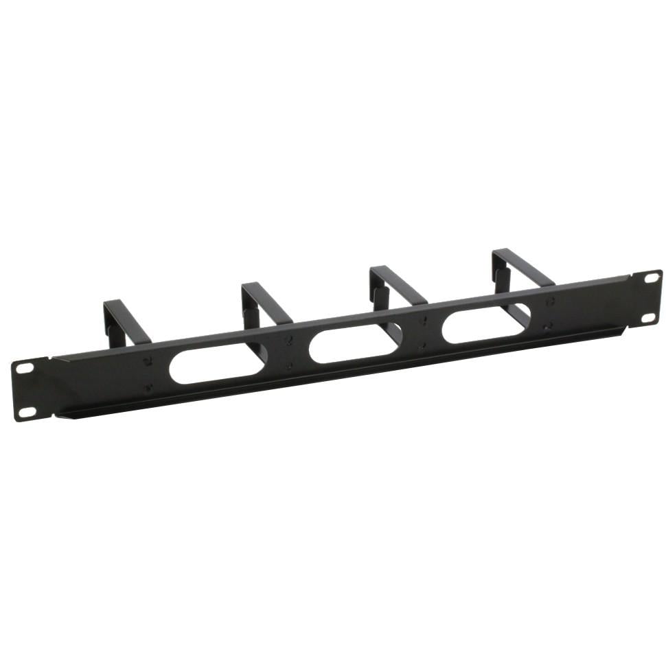 Pannello Passacavi 4 Anelli Lunghi 3 Fori 1U Nero - Intellinet I-CASE CABLE-2BK