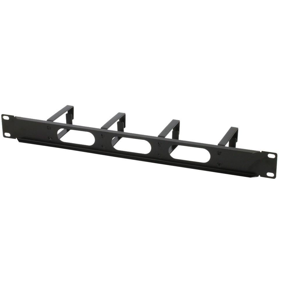 Pannello Passacavi 4 Anelli Lunghi 3 Fori 1U Nero - Intellinet I-CASE CABLE-2BK