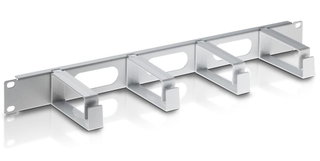 Pannello Passacavi 4 Anelli in Plastica Lunghi 3 Fori 1U Grigio - Intellinet I-CASE CABLE-2P