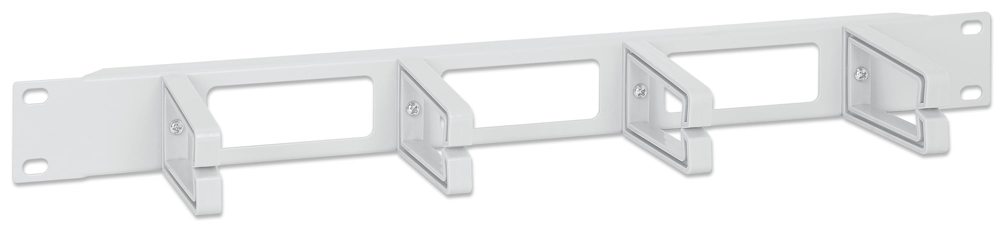 Pannello Passacavi 19'' 4 anelli in plastica 1U Grigio - Intellinet I-CASE CABLE-2PG