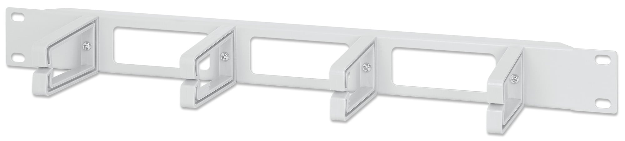 Pannello Passacavi 19'' 4 anelli in plastica 1U Grigio - Intellinet I-CASE CABLE-2PG