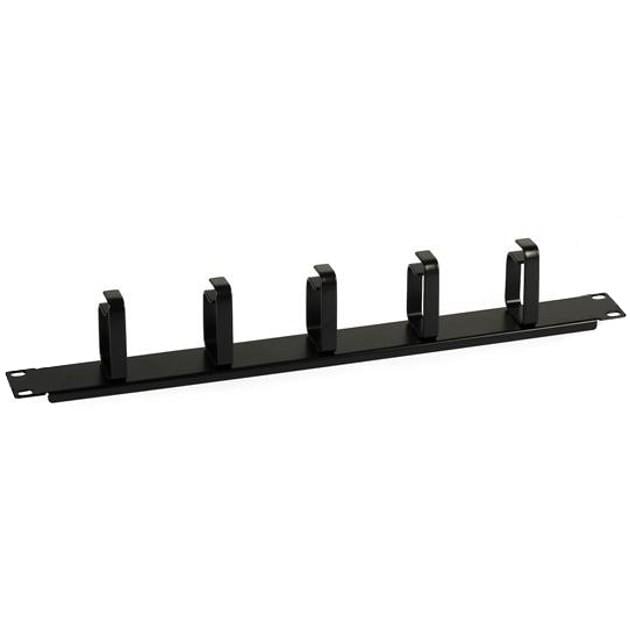 Pannello Passacavi 5 Anelli Senza Fori 1U Nero - Techly Professional I-CASE CABLE-BK5