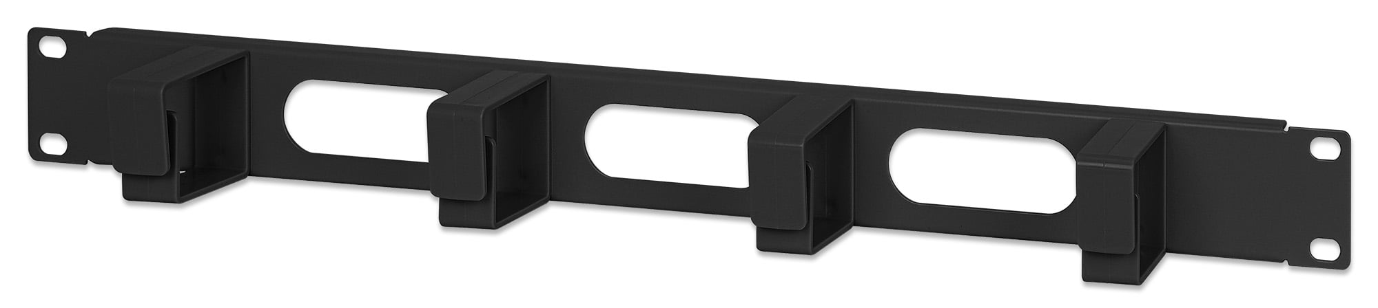 Pannello Passacavi 4 Anelli Corti 3 Fori 1U Nero - Intellinet I-CASE CABLE-BKP