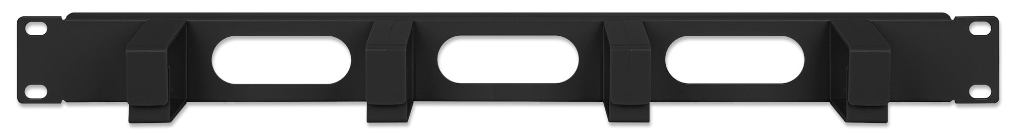 Pannello Passacavi 4 Anelli Corti 3 Fori 1U Nero - Intellinet I-CASE CABLE-BKP