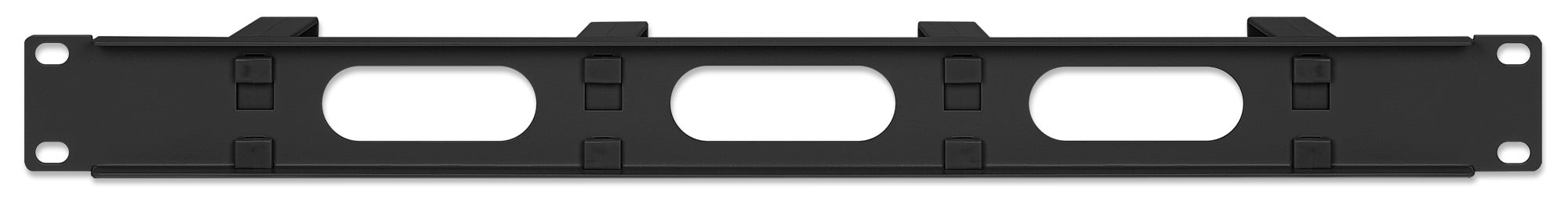 Pannello Passacavi 4 Anelli Corti 3 Fori 1U Nero - Intellinet I-CASE CABLE-BKP