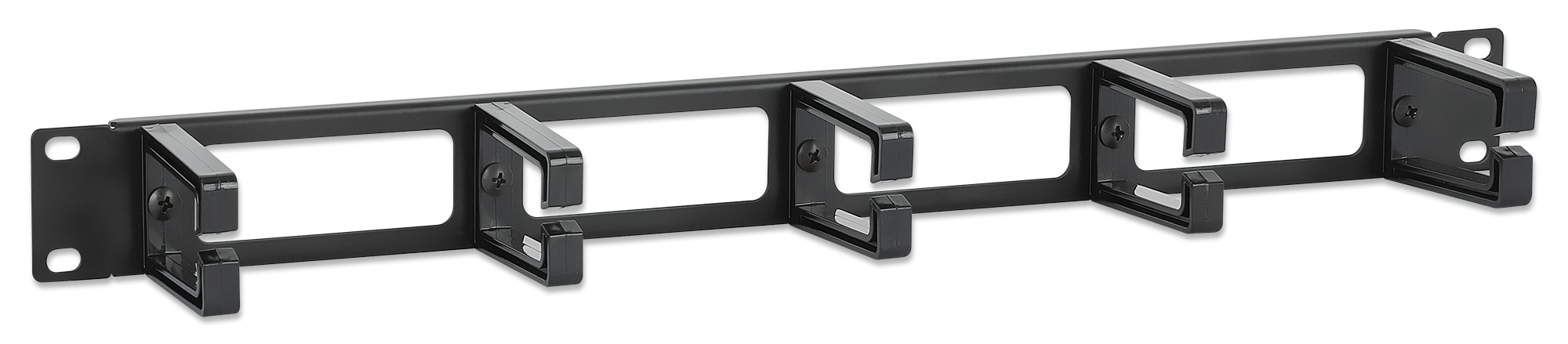 Pannello Passacavi 19'' 5 Anelli in Plastica 1U Nero - Intellinet I-CASE CABLE-BKP5