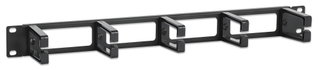 Pannello Passacavi 19" 5 Anelli in Plastica 1U Nero - Intellinet I-CASE CABLE-BKP5