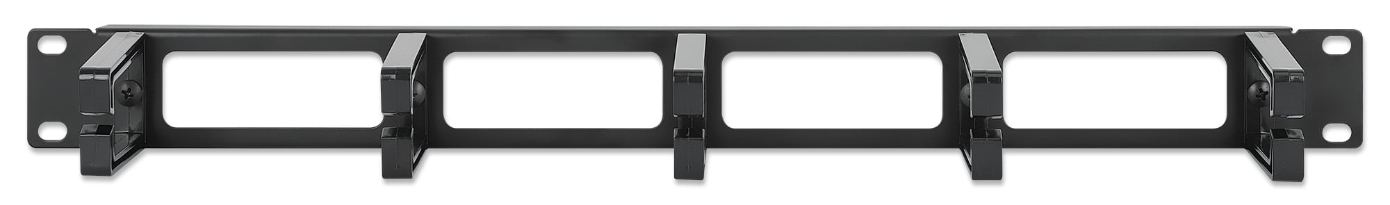 Pannello Passacavi 19'' 5 Anelli in Plastica 1U Nero - Intellinet I-CASE CABLE-BKP5