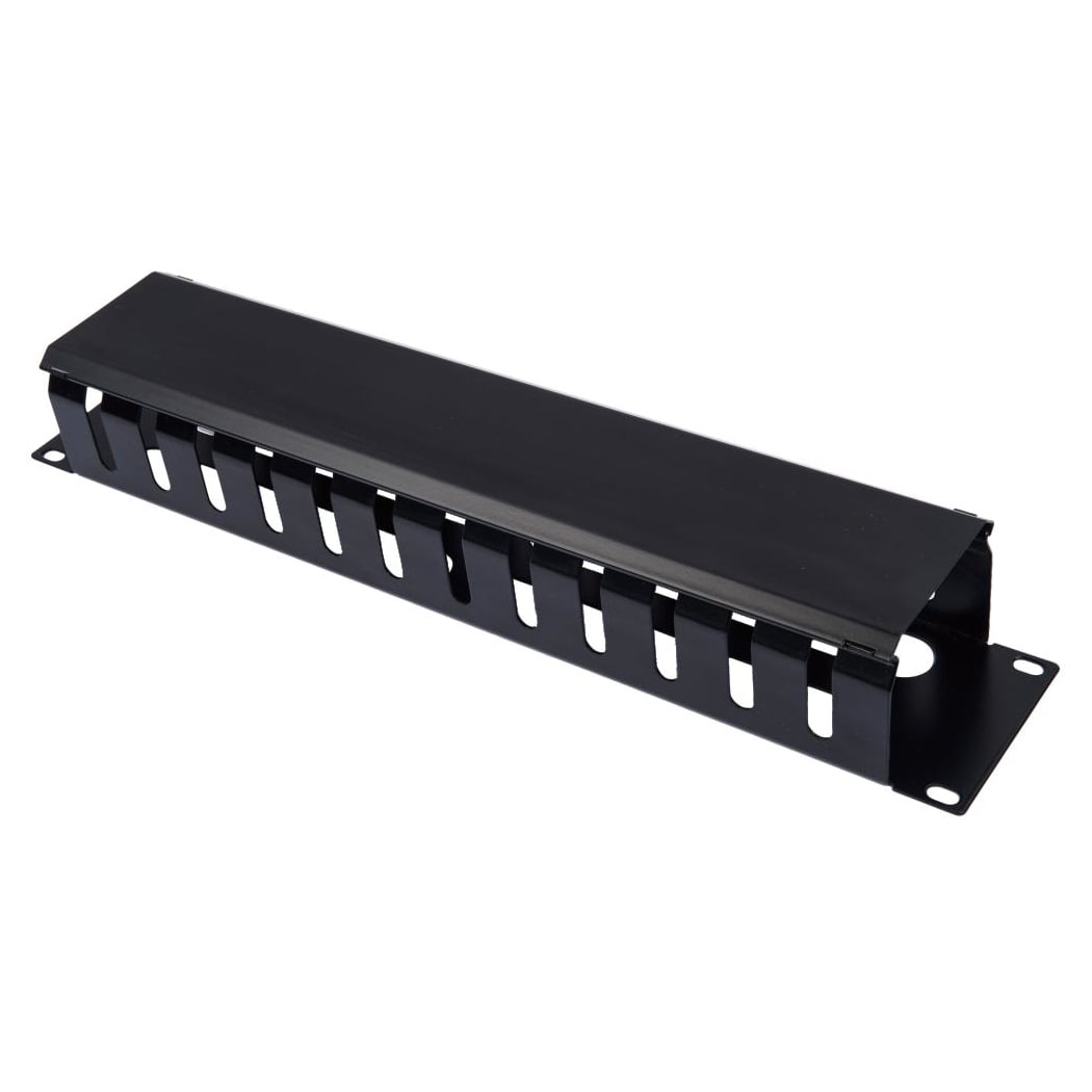 Pannello Passacavi 19'' 2U con Coperchio Nero - Techly Professional I-CASE CABLE-FRE2