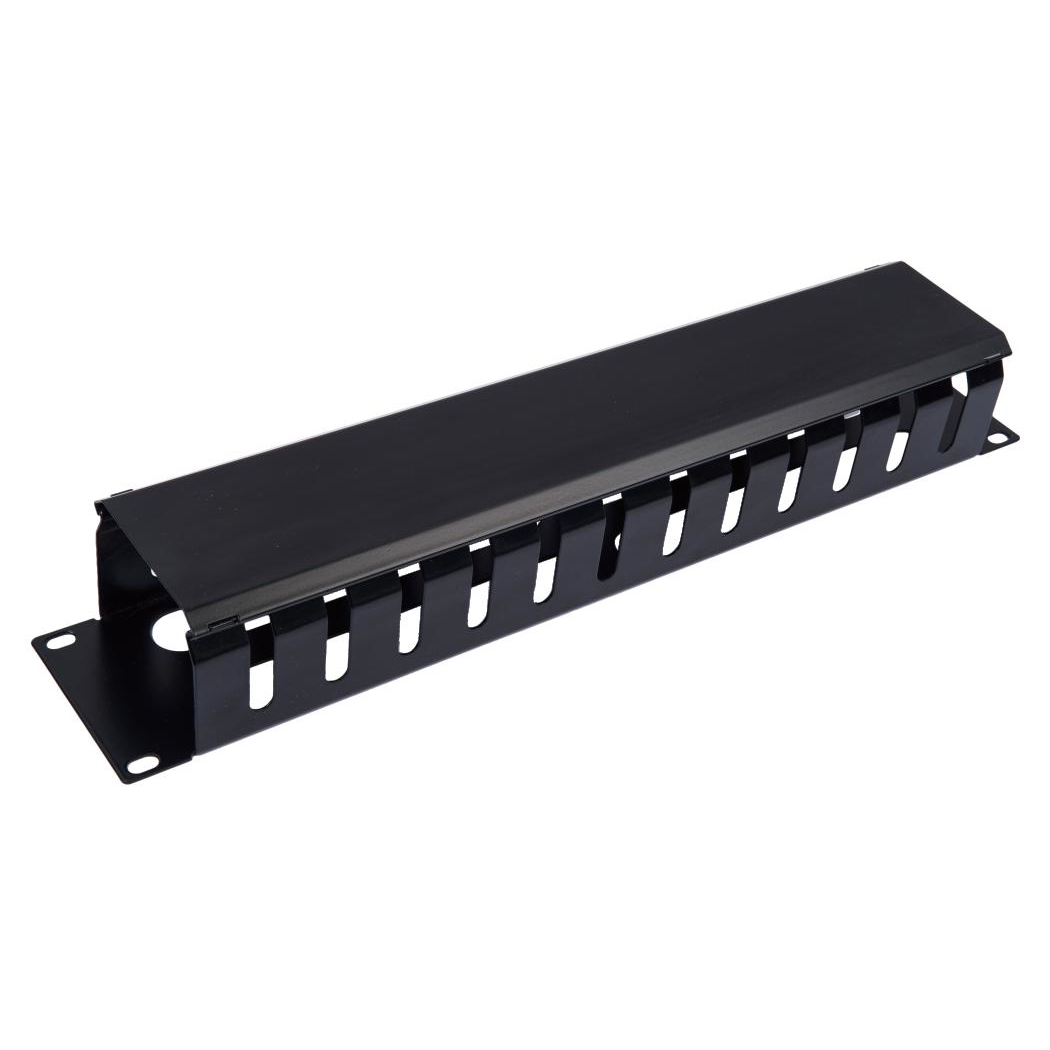 Pannello Passacavi 19'' 2U con Coperchio Nero - Techly Professional I-CASE CABLE-FRE2