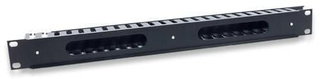 Cable management panel 19" 1U with black cover - Intellinet I-CASE CABLE-PL