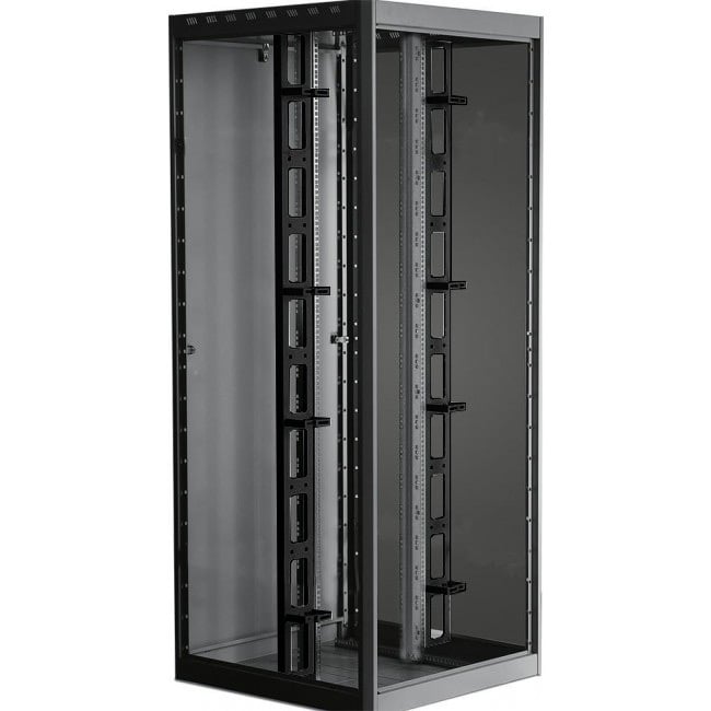 Coppia Canala Gestione Cavi Verticale 42U Nero - Intellinet I-CASE CABLEP-800