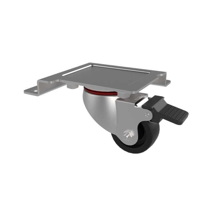 Kit 4 Ruote a 4 Punti di Fissaggio per Armadi Server Serie EV - Techly Professional I-CASE CASTOR-SR3