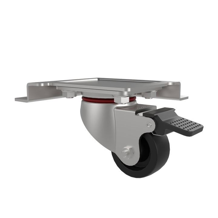 Kit 4 Ruote a 4 Punti di Fissaggio per Armadi Server Serie EV - Techly Professional I-CASE CASTOR-SR3