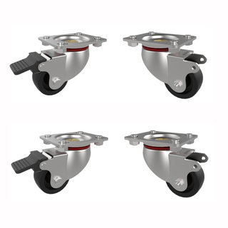 Kit 4 Wheels for EN Series Server Cabinets - Techly Professional I-CASE CASTOR-SR4