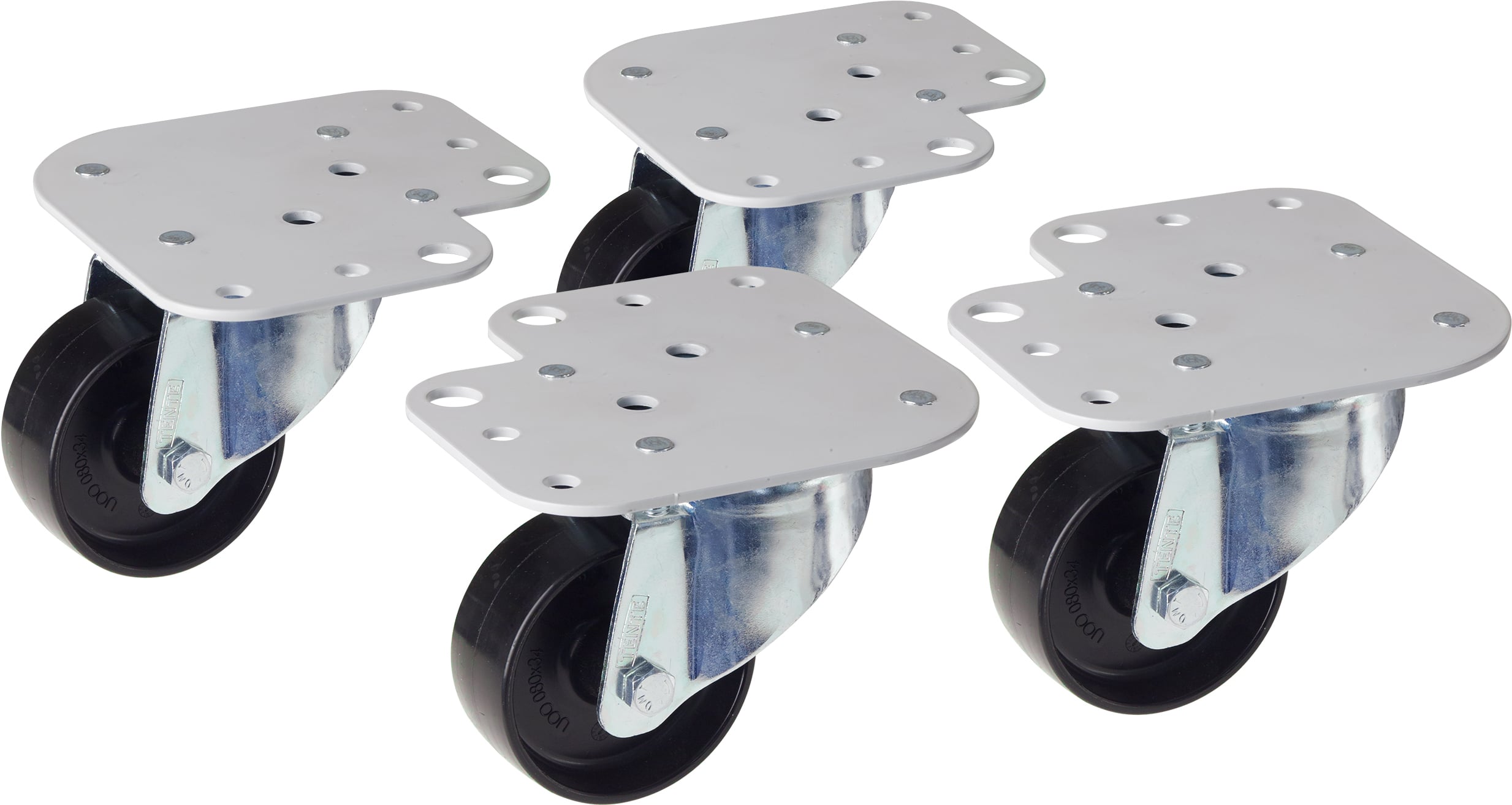 Kit 4 Ruote per Armadi con Piastre per Montaggio Simultaneo Piedini - Intellinet I-CASE CASTORP-ZC