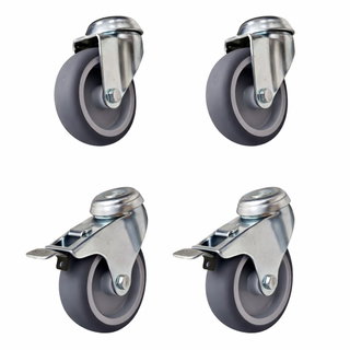 Kit 4 Wheels for Cabinets Equipped with Hole for M10 Pin - Intellinet I-CASE CASTOR/T