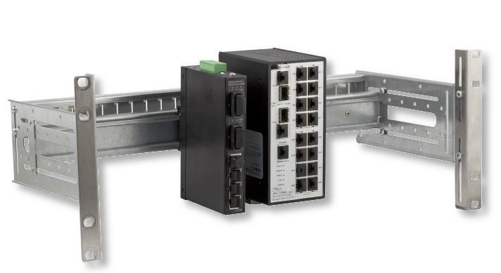 Supporto Guida DIN 4U per Rack 19'' Grigio - I-CASE DIN-4