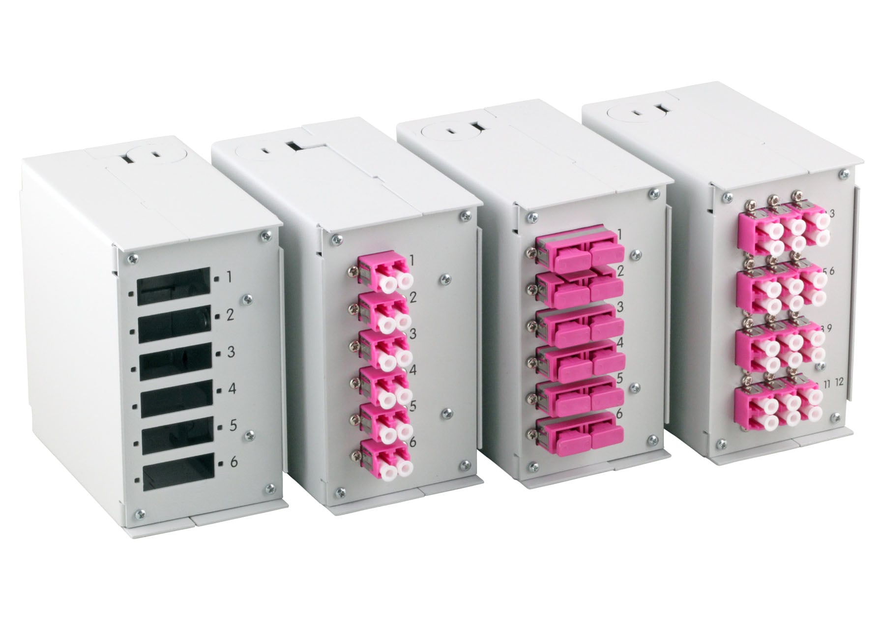 Pannello Frontale 12 Connessioni SC-Simplex LC-Duplex per Box Ottico - I-CASE DIN-SPL12SCD2