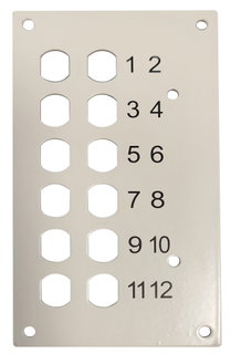 Front Panel 12 ST-Simplex Connections for Optical Box - I-CASE DIN-SPL12ST