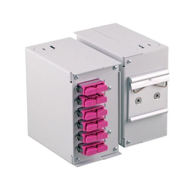Pannello Frontale 12 Connessioni ST-Simplex per Box Ottico - I-CASE DIN-SPL12ST